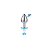 Plug bijou aluminium bleu avec clochettes Taille M JINGLE 